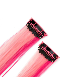 Accesoriu par Claire`s Ombre Faux Hair Clip In Extensions - Pink Set 5482, 001, bb-shop.ro