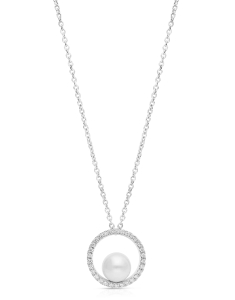 Colier Mikimoto Basic aur 18 kt cu diamante si perla de cultura PPA5501-DW, 02, bb-shop.ro