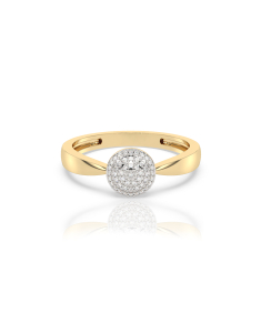 Inel de logodna aur 14 kt bouquet cu diamante EU13519RF0010-Y, 02, bb-shop.ro