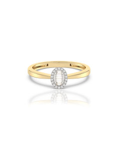Inel de logodna aur 14 kt baguette cu diamante EU11506RF0012-Y, 02, bb-shop.ro