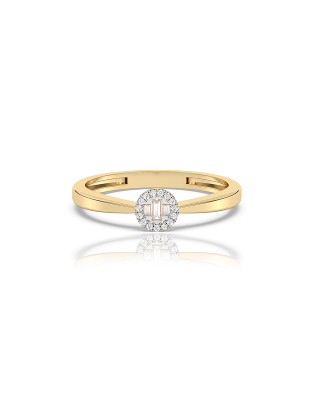 Inel de logodna aur 14 kt baguette cu diamante EU11505RF0009-Y, 01, bb-shop.ro