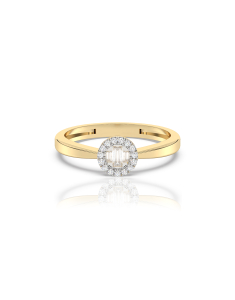 Inel de logodna aur 14 kt baguette cu diamante EU11505RF0015-Y, 02, bb-shop.ro