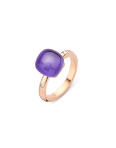Inele BIGLI, Inel Bigli Mini Sweety aur 18 kt ametist si lapis lazuli 20R88RAMLAPMP, bb-shop.ro