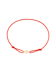 Bijuterii cu snur textil copii aur 14 kt, Bratara copii Ekan Kids snur textil cu aur 14 kt coronita, bb-shop.ro