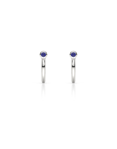 Bijuterii safir, Cercei aur 14 kt rotunzi cu safire HL00160EP0005-SA-W, bb-shop.ro