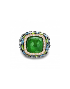 Inel Tirisi Jewelry Doha aur 18 kt cu diamante si smarald TR9763EM-P, 001, bb-shop.ro