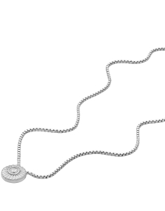 Colier Fossil Sterling Silver Texture Circle JFS00618040, 001, bb-shop.ro