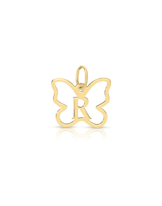 Pandantiv aur 14 kt fluture cu litera R GL5460Y-R, 02, bb-shop.ro