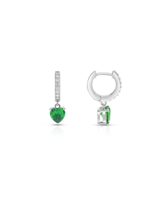Cercei Maribelle argint rotunzi cu inima si cubic zirconia verde R2AQU5092700LAFBG, 02, bb-shop.ro