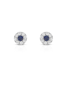Bijuterii stud, Cercei Giorgio Visconti aur 18 kt stud cu diamante si safire BBX36799Z-0.20CT, bb-shop.ro