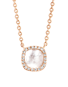 Colier Tirisi Jewelry Milano aur 18 kt cu diamante si cuart alb TP9152WQ-P, 001, bb-shop.ro