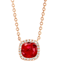 Colier Tirisi Jewelry Milano aur 18 kt cu diamante si rubin TP9152RU-P, 001, bb-shop.ro