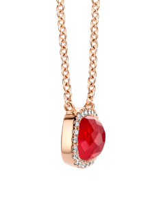 Colier Tirisi Jewelry Milano aur 18 kt cu diamante si rubin TP9152RU-P, 002, bb-shop.ro