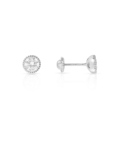 Bijuterii copii, Cercei copii Lilu aur 14 kt punto luce si cubic zirconia I29-I21SZE0061-III-W-FCZ-p, bb-shop.ro
