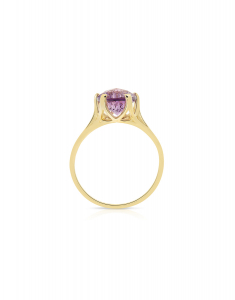 Bijuterii, Inel aur 14 kt cu ametist ZR3801Y-AMT, bb-shop.ro