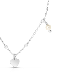 Colier argint 925 inima si perla 31456AG-RH-W, 001, bb-shop.ro
