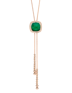 Colier Tirisi Jewelry Amsterdam aur 18 kt cu smarald si diamante TN2095EM-P, 02, bb-shop.ro