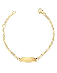 Bijuterii, Bratara copii Lilu aur 14 kt cu placuta BABYSAT-98-Y, bb-shop.ro