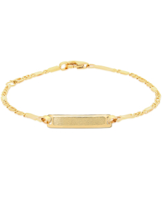 Bijuterii, Bratara copii Lilu aur 14 kt cu placuta BABYSAT-75-Y, bb-shop.ro