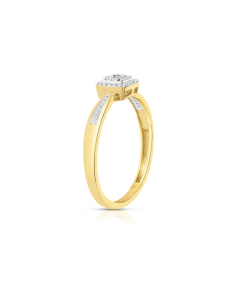 Inel de logodna aur 14 kt bouquet pave cu diamante EU13475RF0010-Y, 001, bb-shop.ro