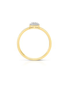 Inel de logodna aur 14 kt bouquet pave cu diamante EU13475RF0010-Y, 002, bb-shop.ro