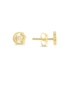 Bijuterii, Cercei aur 14 kt stud semiluna si cubic zirconia MLI00400Y-26, bb-shop.ro