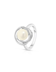 Inel argint 925 cu perla de cultura si cubic zirconia RS8853PE-WH, 02, bb-shop.ro