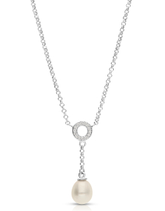 Colier argint 925 cu perla de cultura si cubic zirconia BB2571-NS004-WH, 02, bb-shop.ro