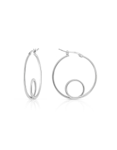 Bijuterii rotunzi dama, Cercei argint 925 rotunzi G345I-2-RH, bb-shop.ro