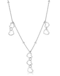 Coliere, Colier argint 925 cu inimi BB231047-RH, bb-shop.ro