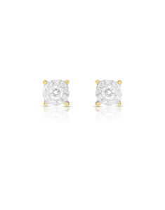 Bijuterii aur 14 kt 365 LOVE, Cercei 365 Love aur 14 kt stud bouquet cu diamante GO51507W-WD4YN, bb-shop.ro