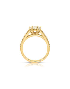 Inel de logodna aur 14 kt bouquet pave cu diamante RG068251-214-Y, 002, bb-shop.ro