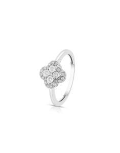 Inel 365 Love aur 14 kt floare cu diamante FI52480Q-WD4WP, 02, bb-shop.ro