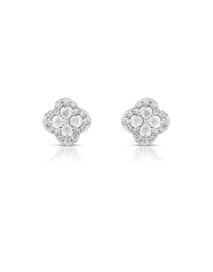 Cercei Cercei 365 Love aur 14 kt stud floare cu diamante FI52480W-WD4WP, 001, bb-shop.ro