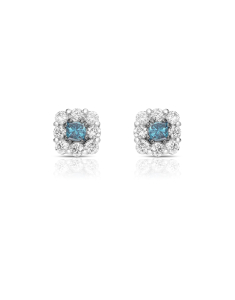Cercei 365 Love aur 14 kt stud cu diamante albastre FI50285W-UD4WP, 001, bb-shop.ro