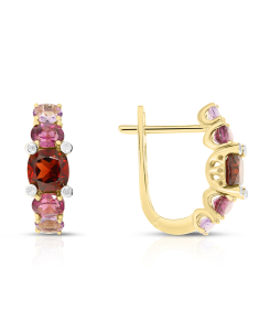 Cercei Cercei Vida aur 18 kt cu diamante si granate 45779W-MC8YP, 02, bb-shop.ro