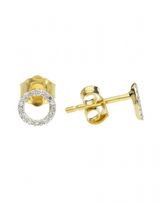 Bijuterii, Cercei aur 14 kt stud cerc cu diamante EU05727EF0005-Y, bb-shop.ro