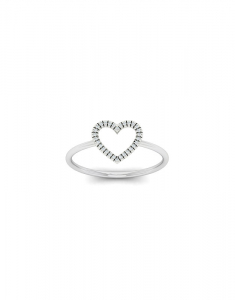 Bijuterii aur 14 kt diamant, Inel aur 14 kt inima cu diamante EU03708RH0005-W, bb-shop.ro