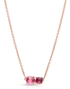 Bijuterii, Colier Peroni&Parise Desiderio aur 14 kt cu safir roz si rodolit BOU-C13F363, bb-shop.ro