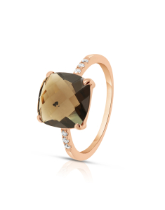 Inel Zoccai Dama aur 18 kt cu diamante si cuart ZZAN1072RRQFDI, 02, bb-shop.ro