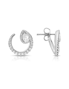 Bijuterii stud, Cercei Giorgio Visconti Premium aur 18 kt cu diamante BB39475-0.98CT, bb-shop.ro