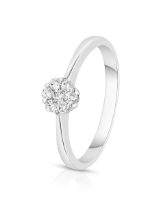 Bijuterii GIORGIO VISCONTI, Inel de logodna Giorgio Visconti aur 18 kt bouquet cu diamante ABX12293-0.19CT, bb-shop.ro
