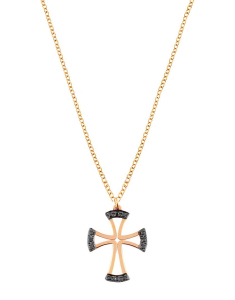 Coliere dama aur, Colier Ekan Diamonds aur 14 kt cruce XK1640MRM, bb-shop.ro