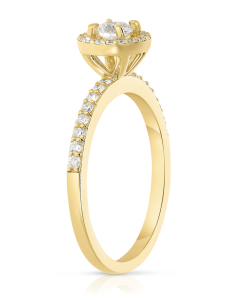 Inel de logodna aur 14 kt halo pave cu diamante RG103890-20-214-Y, 001, bb-shop.ro
