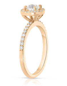 Inel de logodna aur 14 kt halo pave cu diamante RG103890-40-314-P, 001, bb-shop.ro