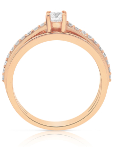 Inel de logodna aur 14 kt solitaire pave cu diamante RG100939-314-P, 002, bb-shop.ro