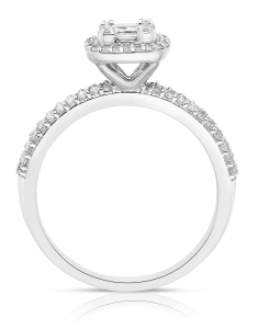 Inel de logodna aur 14 kt baguette pave cu diamante RG103883-114-W, 002, bb-shop.ro