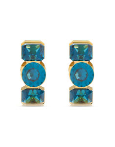 Cercei Guess Crazy Earring rotunzi si cristale albastre JUBE03305JWYGBLT-U, 001, bb-shop.ro