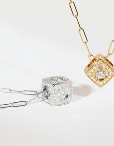 Colier Dinh Van Le Cube aur 18 kt cu diamante 708622-W, 002, bb-shop.ro