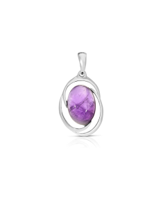 Bijuterii, Pandantiv aur 14 kt cu ametist ZP3059W-AMT, bb-shop.ro